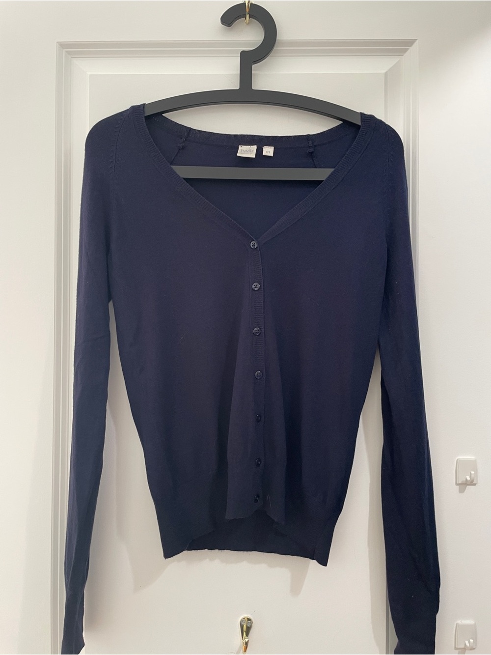 twik Navy V-Neck Button-Front Cardigan